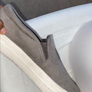 light grey slip on shoes